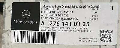 Throttle Actuator Valve Mercedes Benz Original A 276 141 01 25 • $575