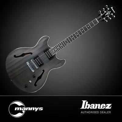 $719 • Buy Ibanez AS53 Artcore Hollowbody Electric Guitar (Transparent Black Flat)