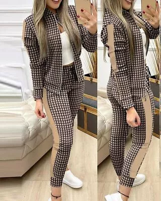 Ladies Tracksuit Suits 2 Piece Set Jacket Pants Sport Suit Sportswear Suit Women • $41.99