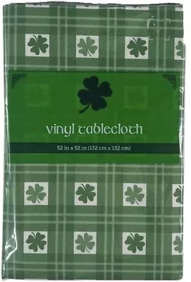 St. Patrick's Day Vinyl Tablecloth Irish Party Green Shamrocks • $15.99