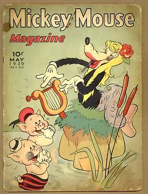 Mickey Mouse Magazine V.4 #8 FRG Big Bad Wolf Practical Pig Disney 1939 U633 • $43.12