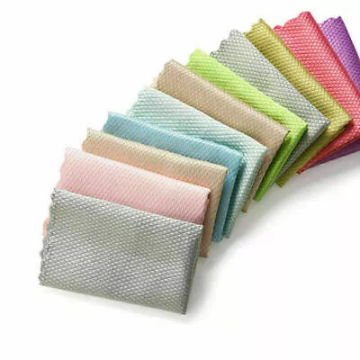 5PCS Microfibre Cleaning Clothes Fish Scale Polishing Glass Dusters Towels • £3.26