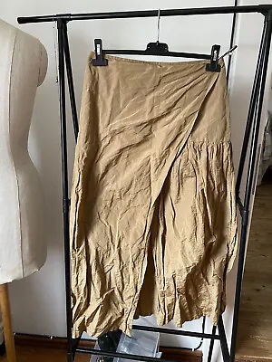 Luisa Cerano Skirt Maxi Size 12 Gold Tone Af1 • £43.29