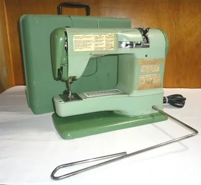 Vintage 1956-1958  ELNA SUPERMATIC Type 722010 SEWING MACHINE With Travel Case • $425.99