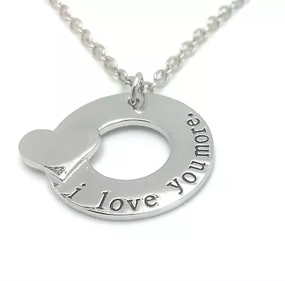 'I LOVE YOU MORE' Necklace Pendant - Mothers Day - Daughter - UK Stock • £4.99