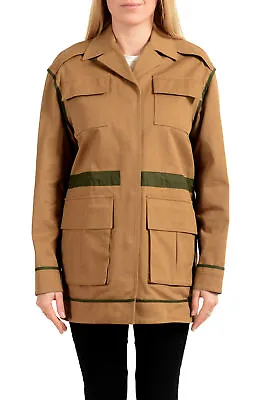 Versace Women's Brown Button Down Blazer Jacket Coat US M IT 42 • $934.42