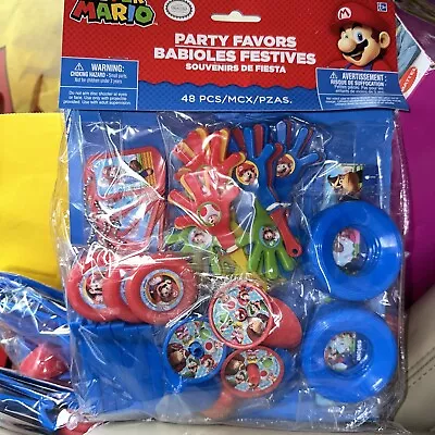 Super Mario Brothers Game Nintendo Kids Birthday Party 48 Ct. Value Pack Favors • $15