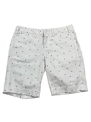 G1 Goods Women's White Star Print Cut-Off Bermuda Shorts Size 2 • $115