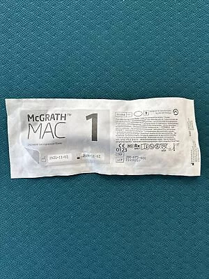 McGrath Laryngoscope MAC # 1 Disposable Blade NEW (1 Pack) (expire NOV 2024) • $14.50