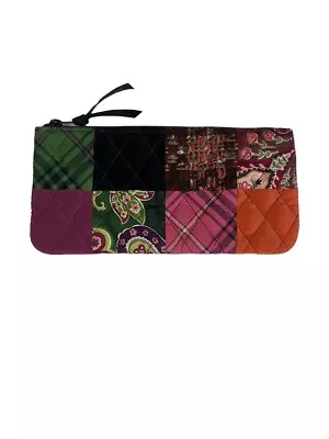 Vera Bradley Patchwork Zipper Pencil Pouch Case VGC • $9.99