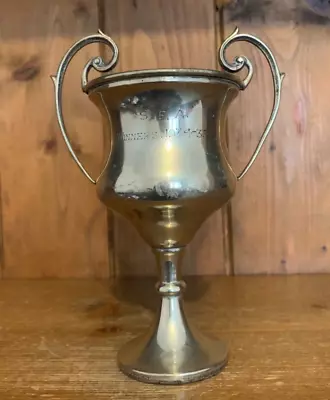 1934 Vintage Silver Plate Trophy Trophies Loving Cup Trophy Cup • $37.32