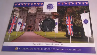 2022 70 Years Since Hm Accession Falkland Islands Fifty Pence 50p Coin Pack • £19.99