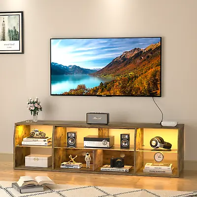 LED TV Stand For 80/85  TV With Power Outlets Console Entertainment Center Table • $112.99