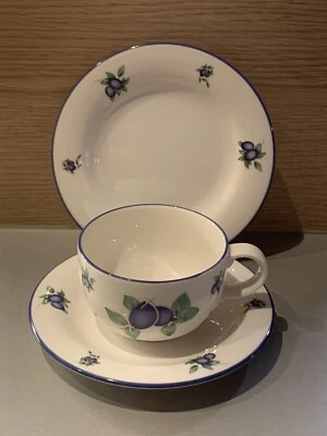 £7.99 • Buy Royal Doulton Everyday Blueberry Trio Cup Saucer &  Plate