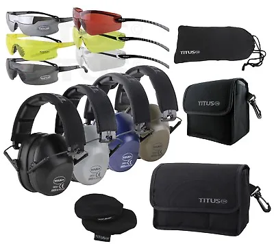 TITUS 2 Series Low Pro 34 NRR Ear Protection Safety Glasses Shooting Range PPE  • $17.99