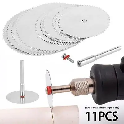 11pcs Micro Circular Saw Blade Electric Grinding Cutting Disc Metal Cutter Rotar • $15.99