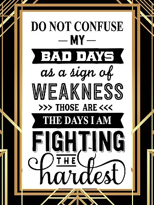 Bad Days Inspirational Quotation Metal Plaques Signs Poster Image • £4.99