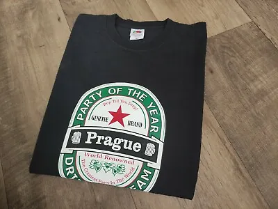 £16.02 • Buy Fruit Of Loom T-Shirt Souvenir Prague Holiday Beer Size M