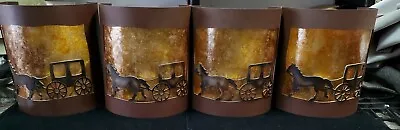 Horse And Buggy Log Cabin Lodge Wall Sconce Custom  • $39.99