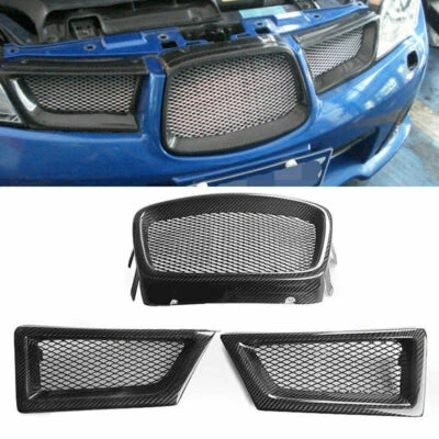 $110.19 • Buy Carbon Fiber Front Mesh Grill Grille For Subaru For Impreza 9th WRX/STI 06-07 FS