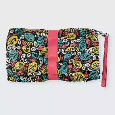 Vera Bradley Frill Happy Nails Floral Leafy Vinyl Concert Clutch Wallet Wristlet • $14