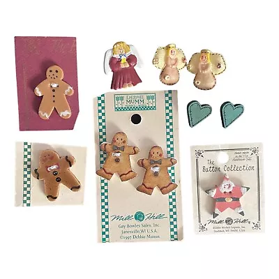 VTG Mill Hill Button Collection SANTA Christmas Stockings Debbie Mumm Lot • $38