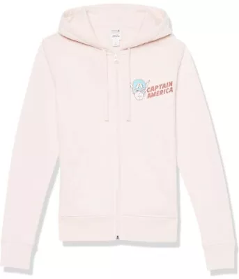 Marvel Captain America Women's Fleece Full-Zip Hoodie Pink Size 3X #76 • £19.99