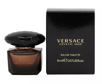 NEW Versace Crystal Noir Eau De Toilette EDT For Women 5ml Mini Travel Size NIB • $16