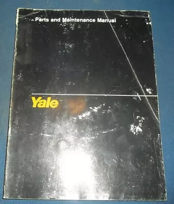 Yale Mp Mpb 040 Ac Forklift Lift Truck Parts & Maintenance Manual Book 1508 • $19.99