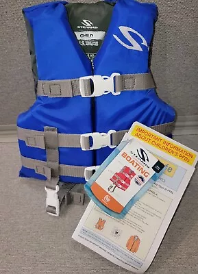 Stearns Child's Ski Life Vest Jacket 30-50 Lbs Blue • $11