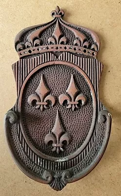 Vintage Fleur De Lis Brass Door Knocker • $14.97