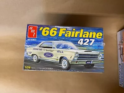 AMT 1/25 1966 Ford Fairlane 427 RACE  Plastic Model Car BRAND NEW Sealed KIT • $15