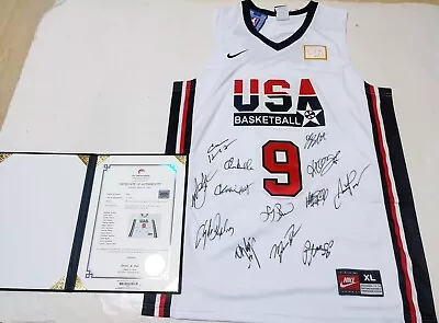 1992 Olympic USA Team All Players Autographed Michael Jordan Jersey Booklet COA • $99.99