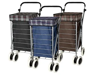 £49 • Buy 6 Wheels Shopping Trolley Lightweight Large Showerproof Cart 54L