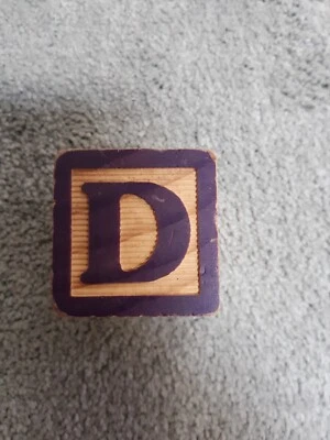 $5 • Buy Vintage Wooden Alphabet Block Letter D Crafts