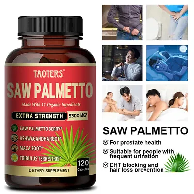 Saw Palmetto Extract Capsules 5300mg Prostate Supplement Urinary For Male Health • $13.83
