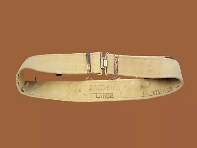 BRITISH MILITARY KHAKI WEB COMBAT PISTOL BELT PATTERN 37 1970's VINTAGE • $37.95