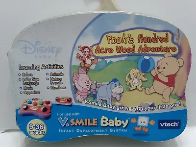 $3.99 • Buy V Smile Baby Vtech Disney Poohs Hundred Acre Wood Adventure Game Learning Music