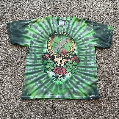 Vintage Grateful Dead T-shirt Size L Green Tie Dye 90's - Pre-owned • $59.99