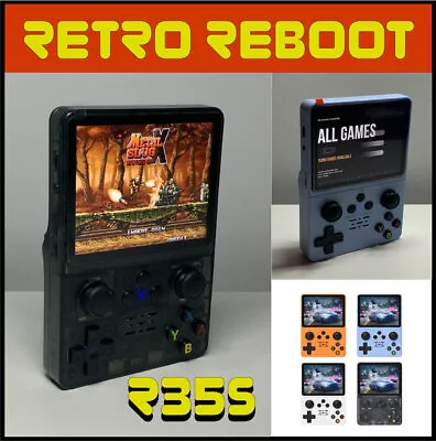R35S Best Handheld Game Console Retro Emulator With 64GB 10K+ Loaded Games UK • £59.99