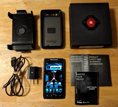 Motorola XT912 Droid RAZR Verizon Gray Smartphone Bundle Listing • $21.99