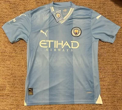 Manchester City 23/24 Home Jersey Size MEDIUM • $34.99