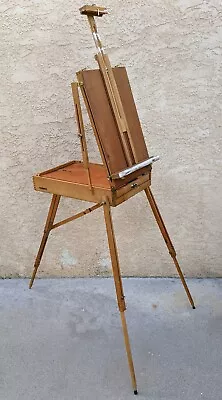 Vintage Artmaster Italian Wood Easel Fully Adjustable Travel/Field Easel Italy • $275