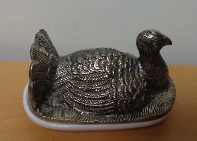 Metal Pewter Turkey Covered Butter Dish  • $99.99