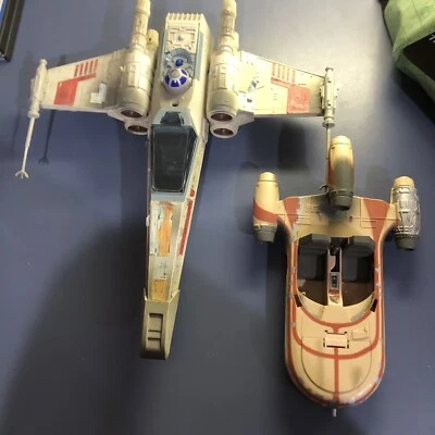 $40 • Buy 1995 Star Wars Tonka Electronic Battle Damaged X-Wing Fighter & Landspeeder