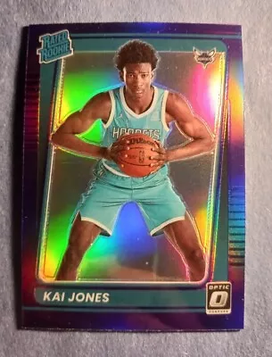 Kai Jones 2021-22 Donruss Optic Purple RC Rookie #182 Charlotte Hornets • $1.99