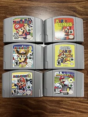 Super Paper Mario Kart Smash Bros Party N64 Game For N64 Tested Working! • $19.95