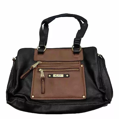 Mark Fisher Shoulder Bag 14” By 10” Black And Brown Duel Pockets • $12.80