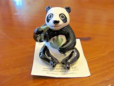 Hagen Renaker 1994 Made In Usa 'panda' Bear Eating Bamboo Leaves Figurine Mint • $16.99