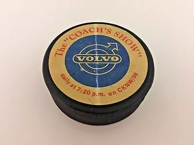 Canada - Vintage Hockey Puck - The Coach’s Show - VOLVO - CKNW - Vancouver Radio • $16.95